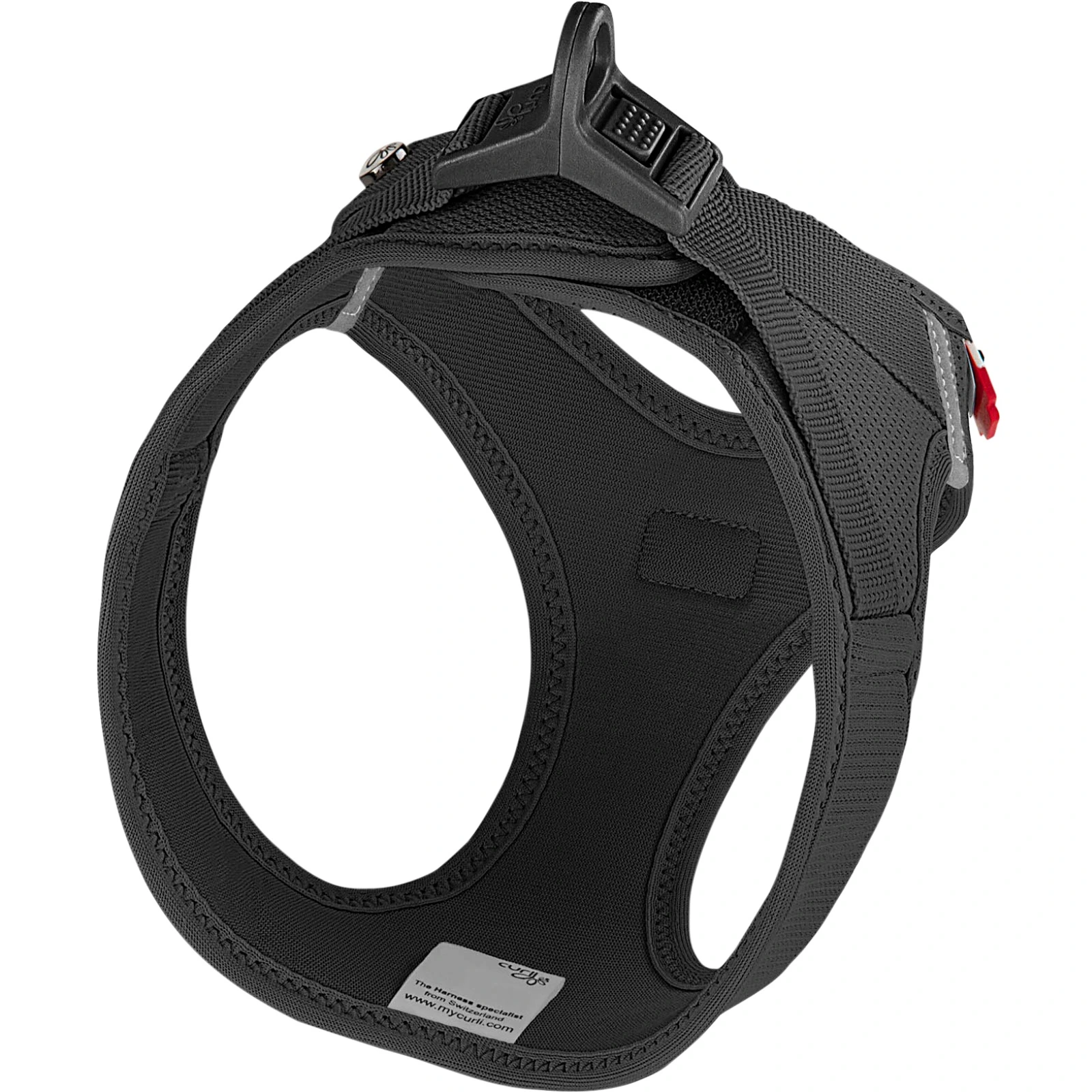 Curli Vest Hundesele Clasp Air Mesh 3XS Sort - let og tryg sele til helt små hunde